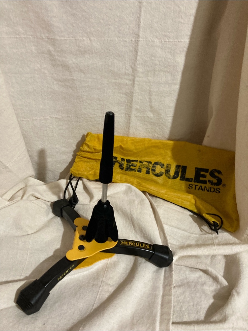Yellow and Black Foldable trumpet Instrument Stand